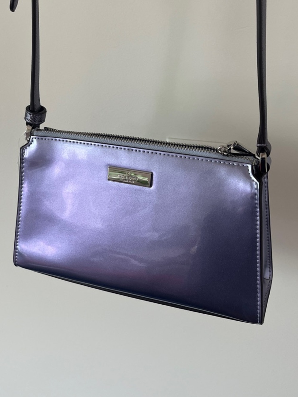 Kate Spade. (Metallic Purple) Patent mini Crossbody Bag - Kenzie Candied Lilic